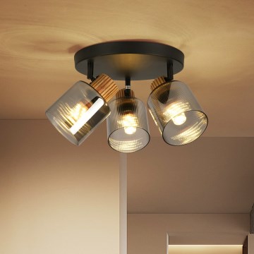 Brilagi - Spot HYGGE 3xE14/15W/230V noir/fumé