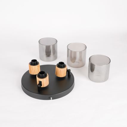 Brilagi - Spot HYGGE 3xE14/15W/230V noir/fumé