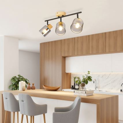 Brilagi - Spot HYGGE 3xE14/15W/230V noir/fumé