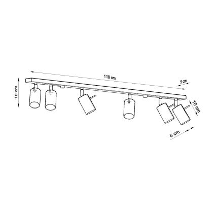 Brilagi -  Spot LED ASMUS 6xGU10/7W/230V blanc