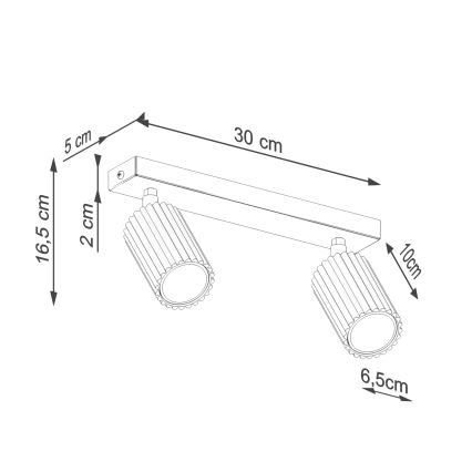 Brilagi - Spot LED CRESTO 2xGU10/10W/230V bordeaux