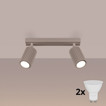 Brilagi - Spot LED CRESTO 2xGU10/10W/230V taupe