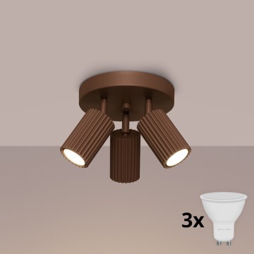 Brilagi - Spot LED CRESTO 3xGU10/10W/230V marron