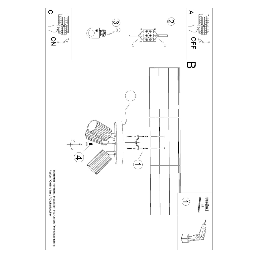 Brilagi - Spot LED CRESTO 3xGU10/10W/230V noir