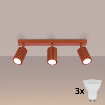 Brilagi - Spot LED CRESTO 3xGU10/10W/230V rouge