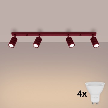 Brilagi - Spot LED CRESTO 4xGU10/10W/230V bordeaux