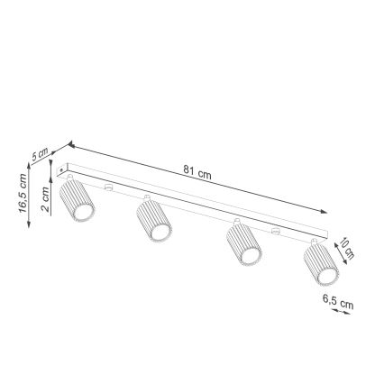 Brilagi - Spot LED CRESTO 4xGU10/10W/230V crème