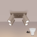 Brilagi - Spot LED CRESTO 4xGU10/10W/230V taupe