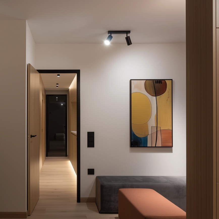 Brilagi - Spot LED dimmable SELE 2xGU10/6,5W/230V 2700-6500K noir/doré