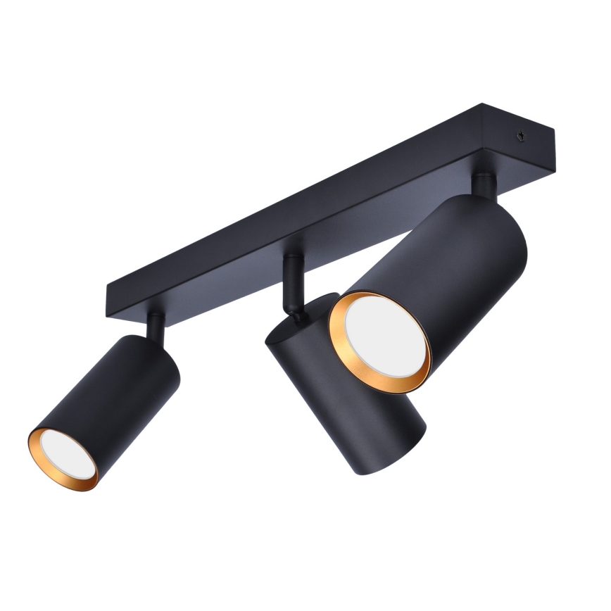 Brilagi - Spot LED RGBW dimmable SELE 3xGU10/4,8W/230V 3000K noir/doré + télécommande