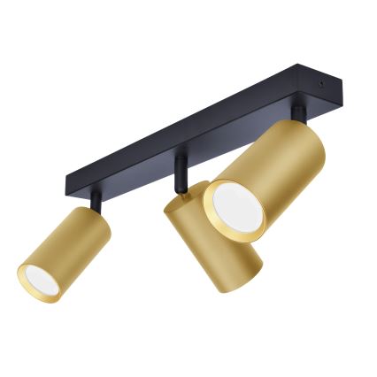 Brilagi - Spot LED RGBW dimmable SELE GOLDEN 3xGU10/4,8W/230V 3000K noir/doré + télécommande