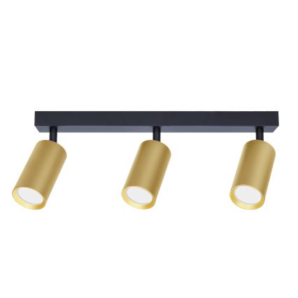 Brilagi - Spot LED RGBW dimmable SELE GOLDEN 3xGU10/4,8W/230V 3000K noir/doré + télécommande