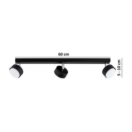 Brilagi - Spot LED MONO 3xGX53/30W/230V noir
