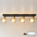 Brilagi - Spot LED RGB+CCT dimmable AURA LUX 4xGX53/14W/230V 2700-6500K Wi-Fi Tuya noir/doré