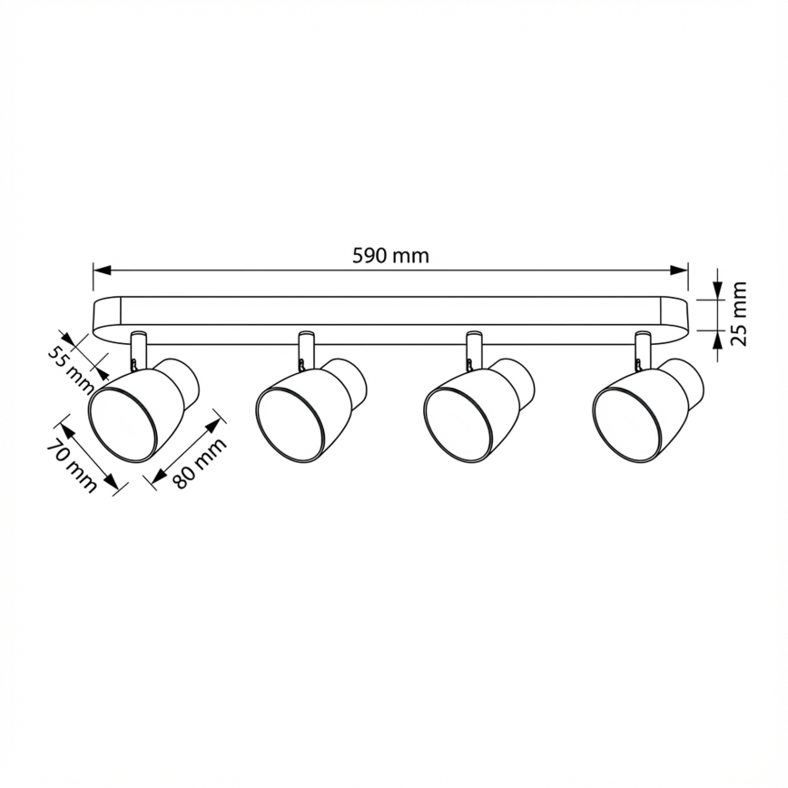 Brilagi - Spot LED RGBW dimmable NUGGET 4xGU10/6W/230V 2700-6500K Wi-Fi noir/or