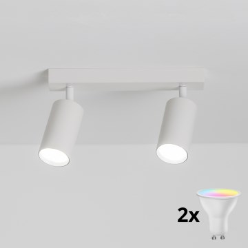 Brilagi - Spot LED RGBW dimmable SELE 2xGU10/6W/230V 3000K blanc