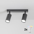 Brilagi - Spot LED RGBW dimmable SELE 2xGU10/6W/230V 3000K noir + télécommande