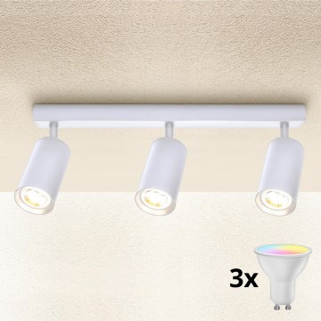 Brilagi - Spot LED RGBW dimmable SELE 3xGU10/6W/230V 3000K blanc + télécommande