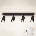 Brilagi - spot LED RGBW dimmable SELE 4xGU10/6W/230V 3000K noir + télécommande