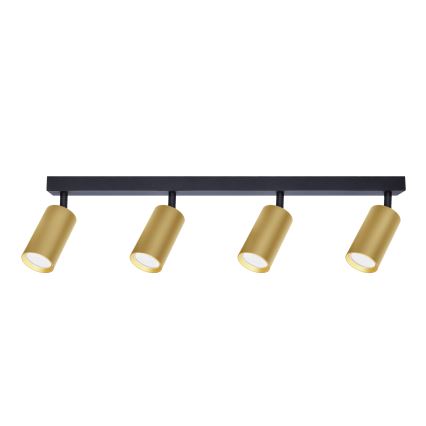 Brilagi - Spot LED RGBW dimmable SELE GOLDEN 4xGU10/6W/230V 3000K noir/doré + télécommande