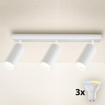 Brilagi - Spot LED RGBW dimmable SELE MODERN 3xGU10/4,8W/230V 3000K blanc + télécommande