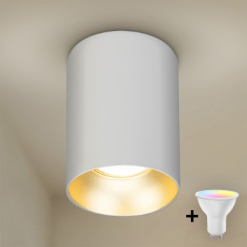 Brilagi - Spot LED RGBW dimmable TRINE 1xGU10/4,8W/230V 3000K blanc/doré + télécommande