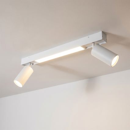 Brilagi - Spot LED SELE 2xGU10/30W/230V + LED/15W blanc