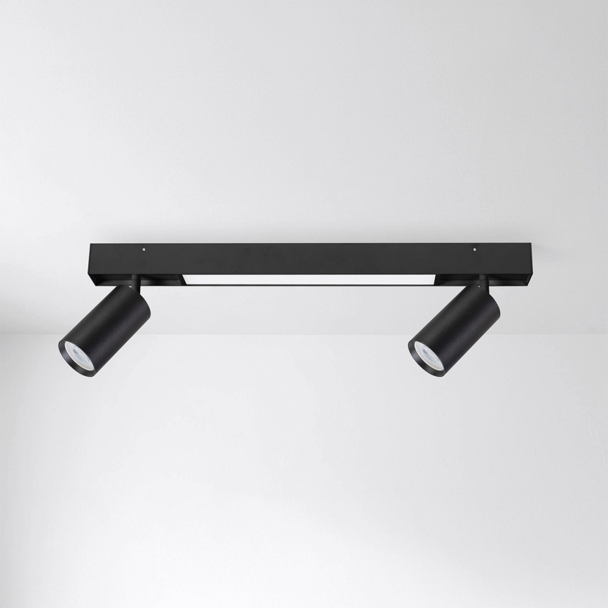Brilagi - Spot LED SELE 2xGU10/30W/230V + LED/15W noir