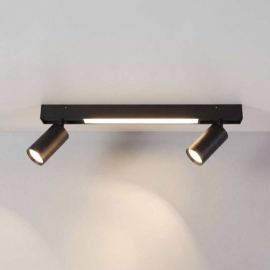 Brilagi - Spot LED SELE 2xGU10/30W/230V + LED/15W noir