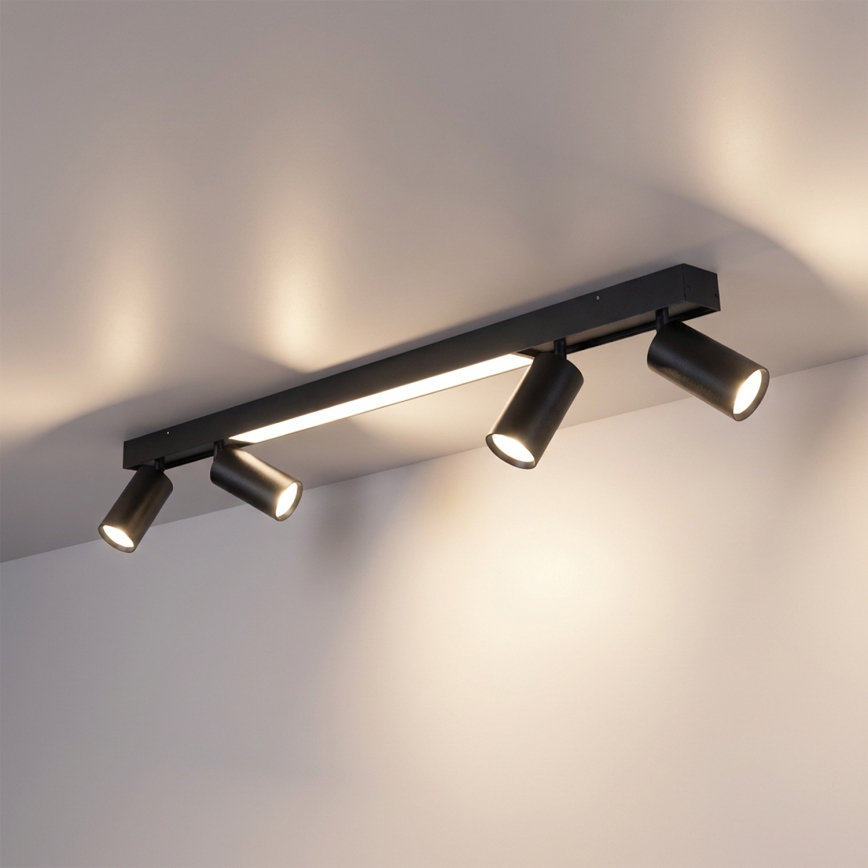 Brilagi - Spot LED SELE 4xGU10/30W/230V + LED/25W noir