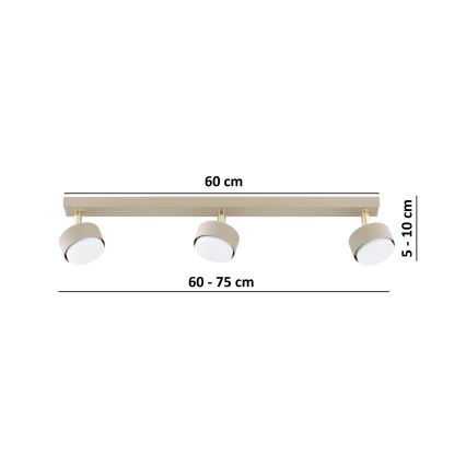 Brilagi - Spot MONO 3xGX53/12W/230V beige