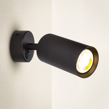 Brilagi - Spot mural à interrupteur SELE 1xGU10/30W/230V noir