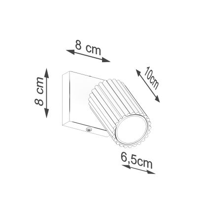 Brilagi - Spot mural LED CRESTO 1xGU10/10W/230V rouge