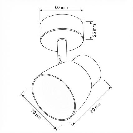 Brilagi - Spot NUGGET 1xGU10/30W/230V noir/doré
