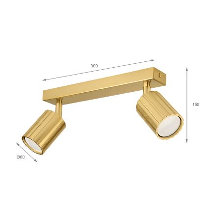 Brilagi - Spot orientable CRISPINA 2xGU10/10W/230V doré