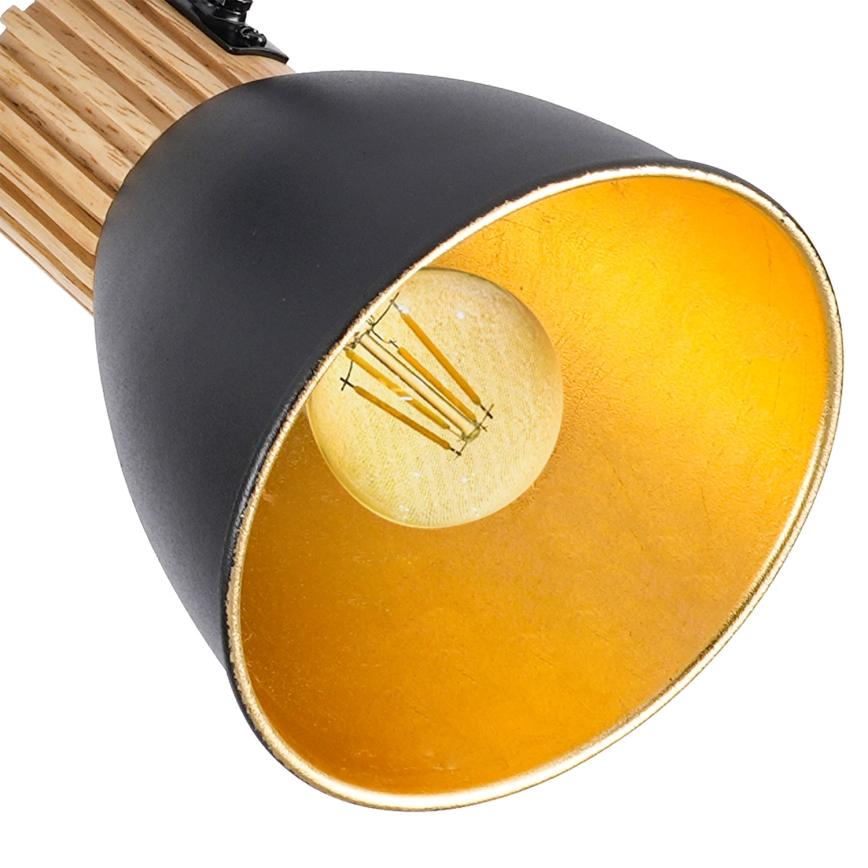 Brilagi - Spot orientable ODENSE 3xE14/10W/230V bois d'hévéa/noir