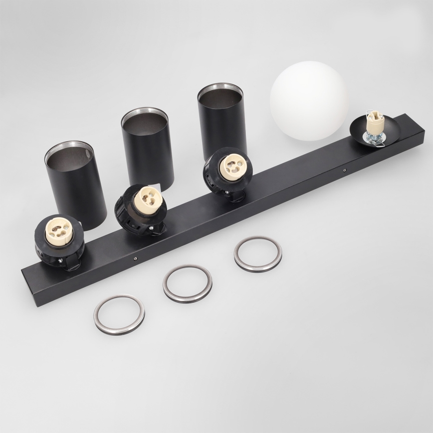 Brilagi - Spot orientable SELE BALL 3xGU10/30W/230V + 1xG9/10W noir