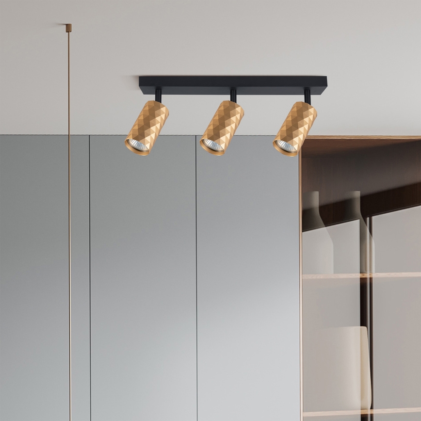 Brilagi - Spot orientable SELE DIAMANT 3xGU10/30W/230V doré