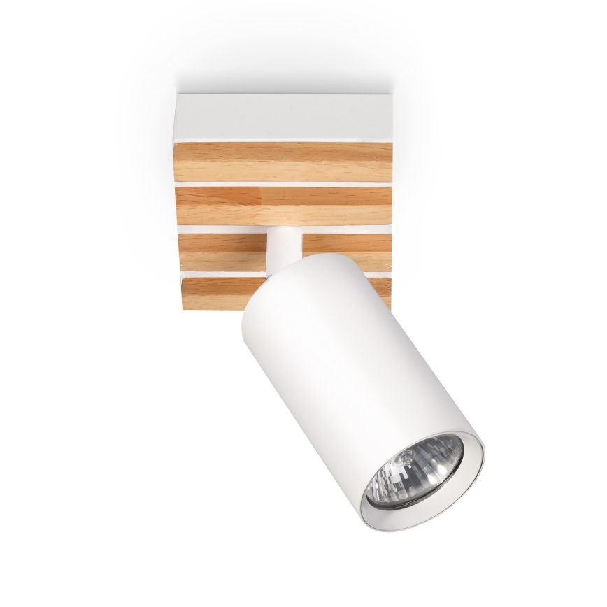 Brilagi - Spot orientable SELE WOOD ACOUSTIC 1xGU10/30W/230V blanc/bois