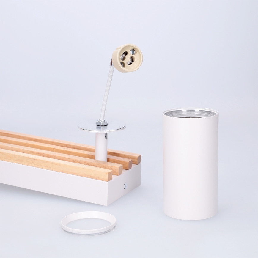 Brilagi - Spot orientable SELE WOOD ACOUSTIC 3xGU10/30W/230V blanc/bois