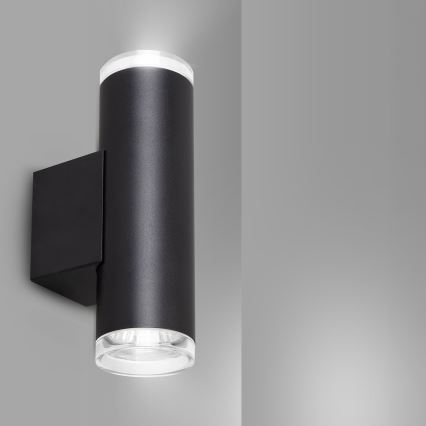 Brilagi - Applique murale spot pour salle de bains SELE AQUA 2xGU10/30W/230V IP44 noire