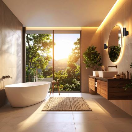 Brilagi - Applique murale spot pour salle de bains SELE AQUA 2xGU10/30W/230V IP44 noire
