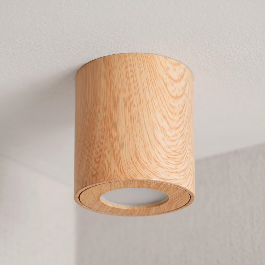 BRILAGI - Spot salle de bain MIA 1xGU10/30W/230V 84x80 mm décor en chêne IP44