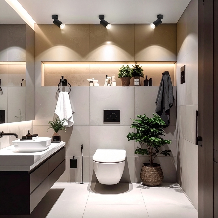 Brilagi - Spot salle de bain SELE 1xGU10/30W/230V IP44 noir