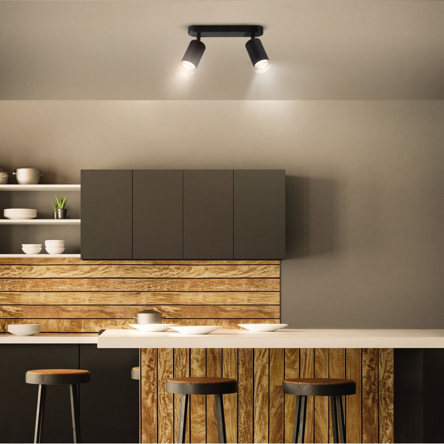 Brilagi - Spot salle de bain SELE 2xGU10/30W/230V IP44 noir