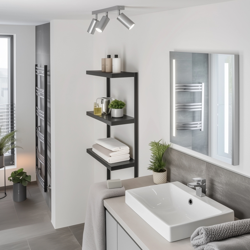 Brilagi - Spot salle de bain SELE 3xGU10/30W/230V IP44 argent