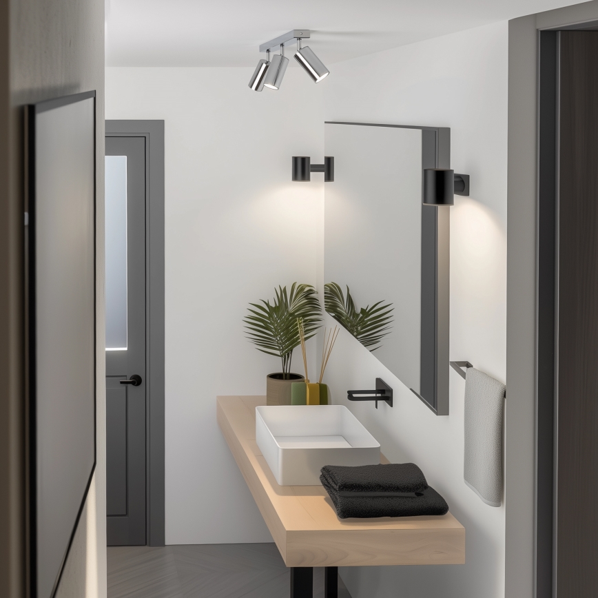 Brilagi - Spot salle de bain SELE 3xGU10/30W/230V IP44 chrome brillant