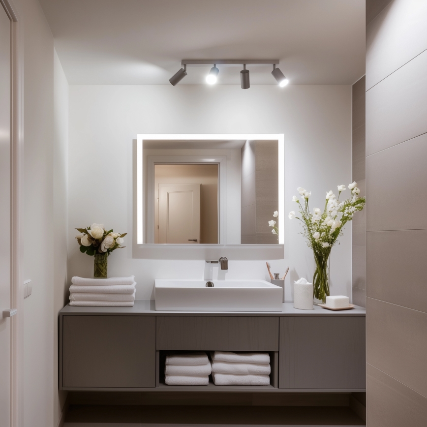 Brilagi - Spot salle de bain SELE 4xGU10/30W/230V IP44 argent