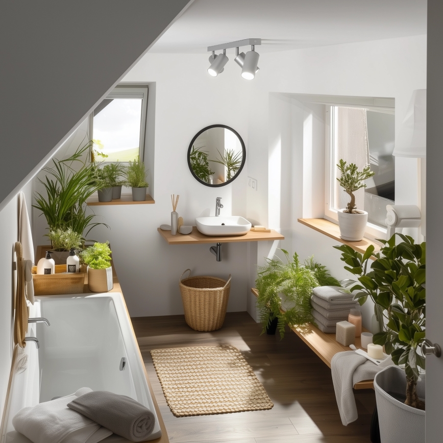 Brilagi - Spot salle de bain SELE 4xGU10/30W/230V IP44 argent