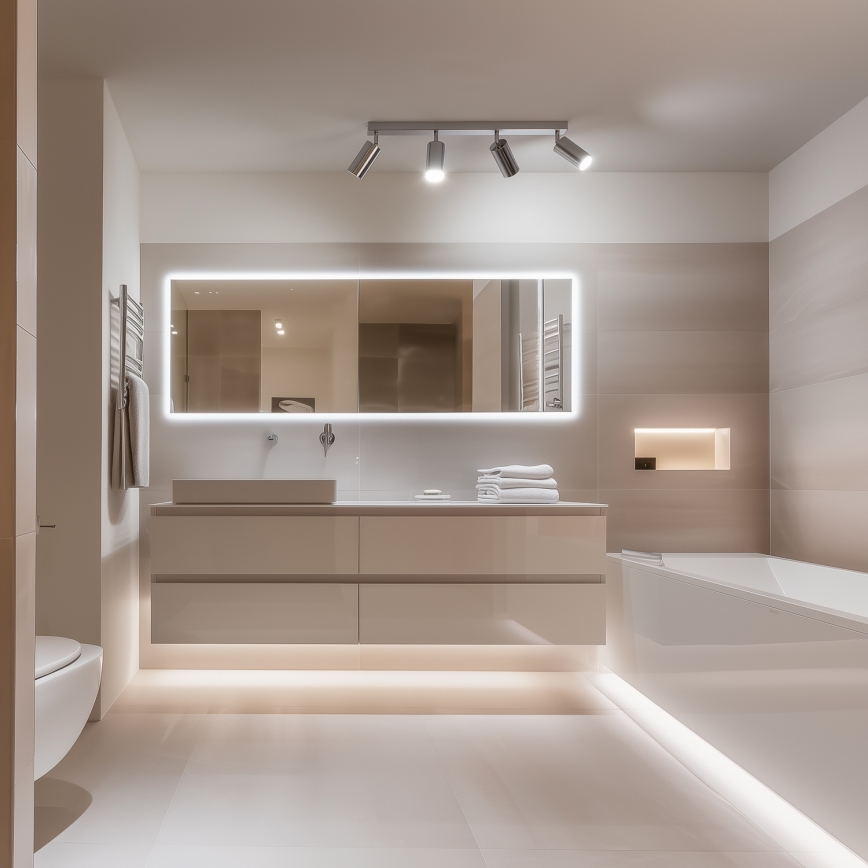 Brilagi - Spot salle de bain SELE 4xGU10/30W/230V IP44 chrome brillant